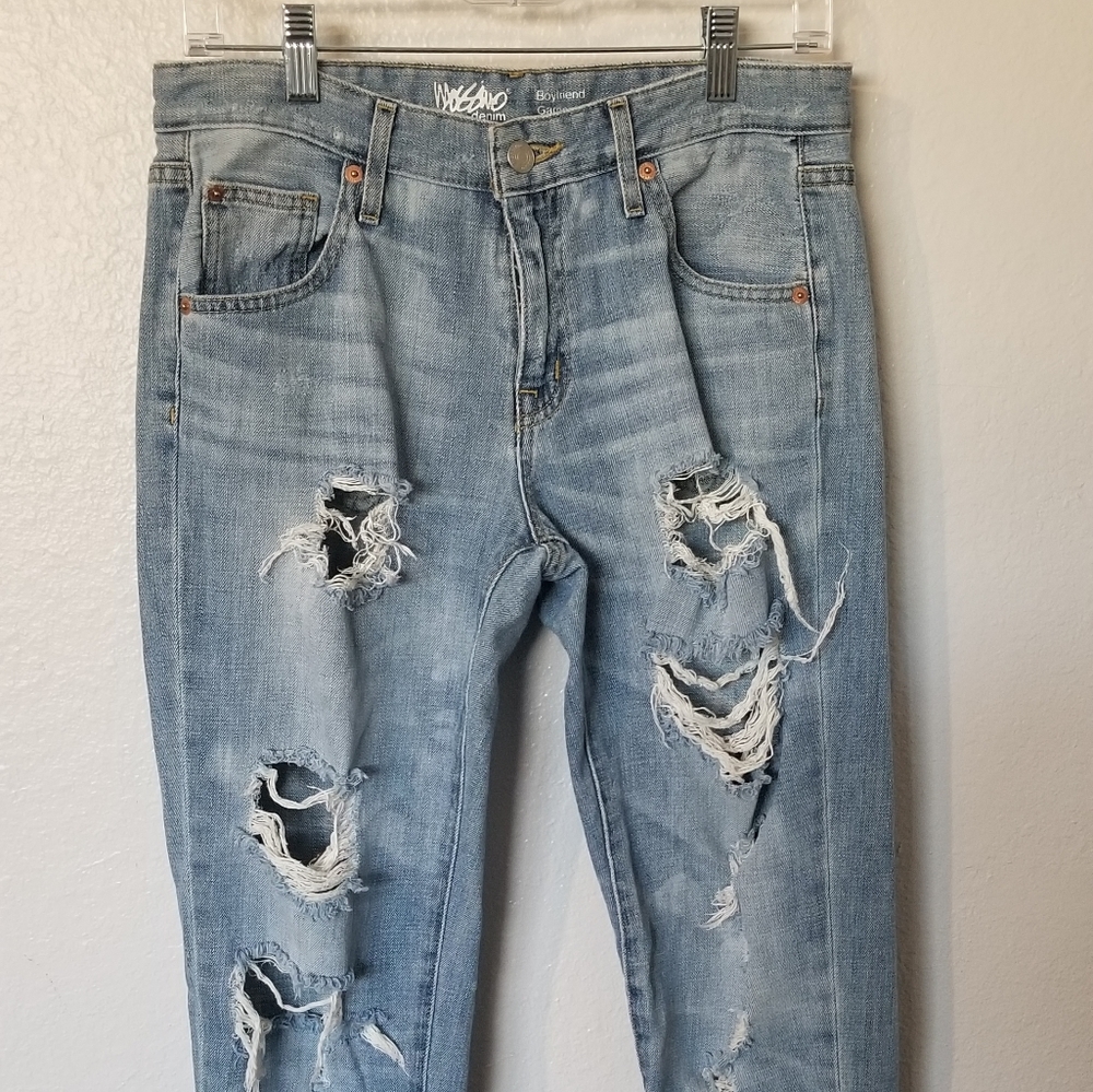 Distressed Light Wash Jeans